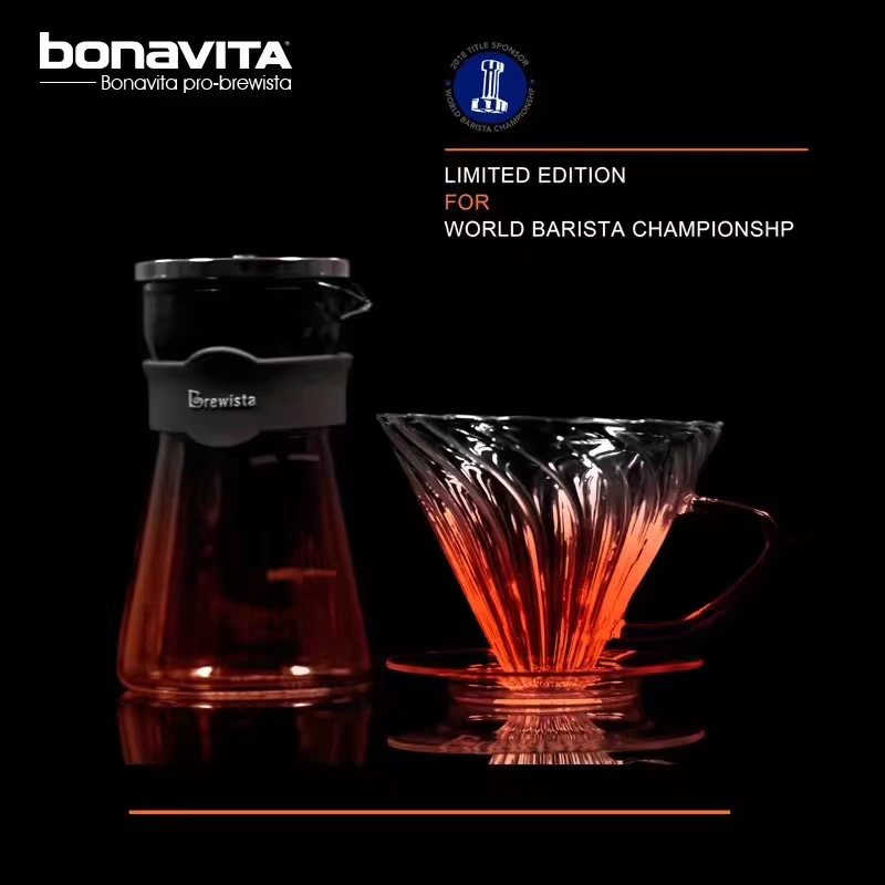 Bonavita pro-brewista glass tay lọc cà phê cup hình chữ V lọc xoắn ốc lọc