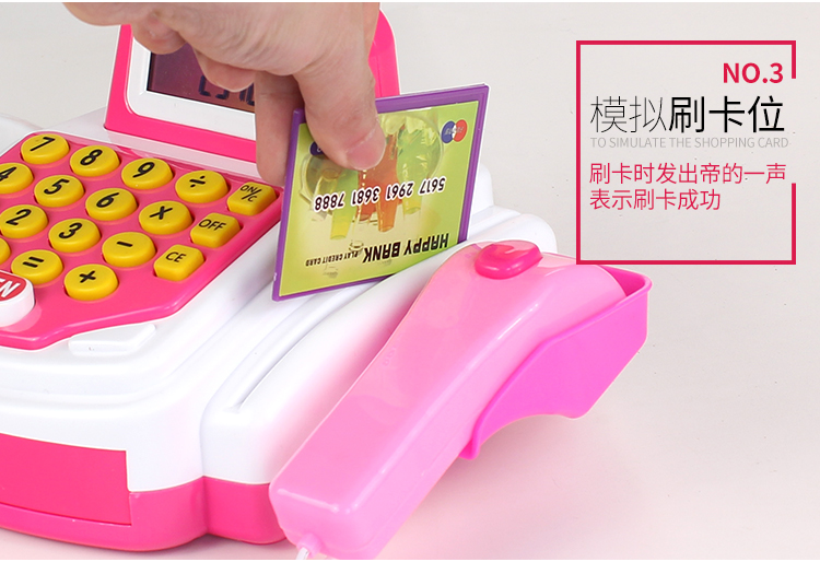 Đặc biệt hàng ngày trẻ em đăng ký tiền mặt đồ chơi với mua sắm mô phỏng xe đẩy siêu thị chơi nhà đồ chơi bé gái đồ chơi trang điểm cho bé