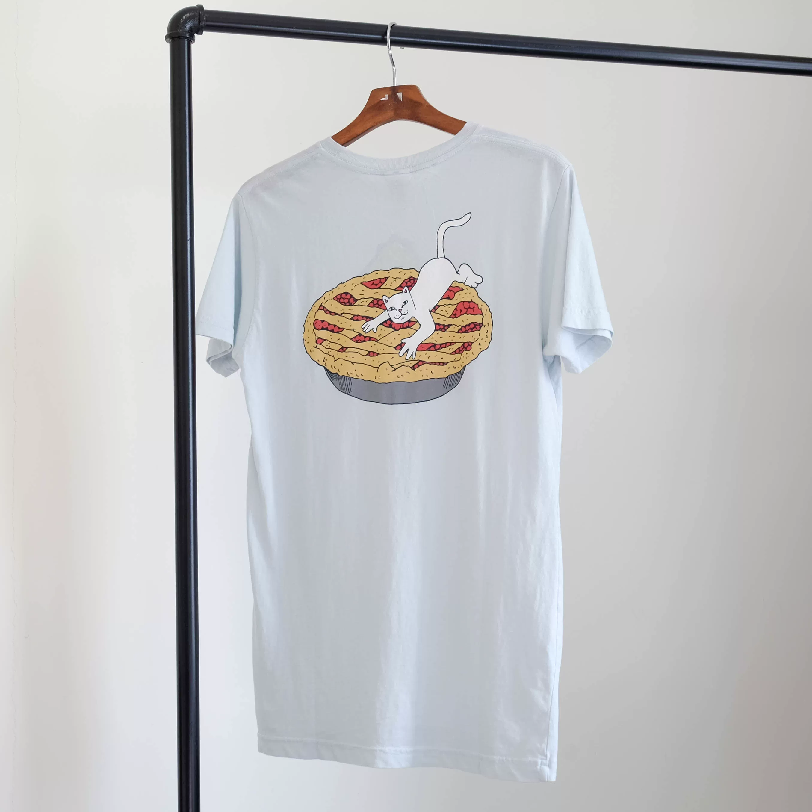 Американский уличный модный бренд Ripndip Средний палец котMean Cat круглый вырез, футболка с коротким рукавом, хип-хоп, готов к отправке с бесплатной доставкой