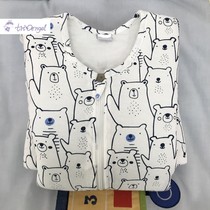 (German order)Baby vest one-piece padded sleeping bag sleeveless baby child anti-kick quilt spring and autumn and winter