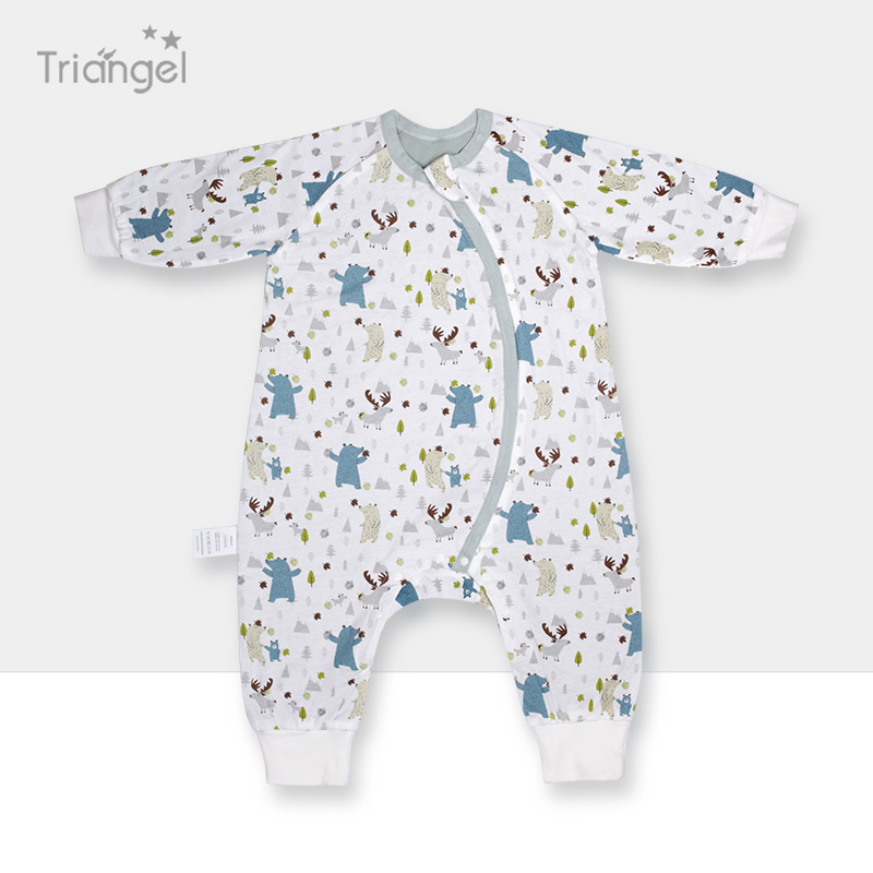 Spring Baby Sleeping Bag Baby Spring Sleeping Bag Baby Spring Sleeping Bag Children Spring Autumn and Thin Cotton Anti-Kick Quilt