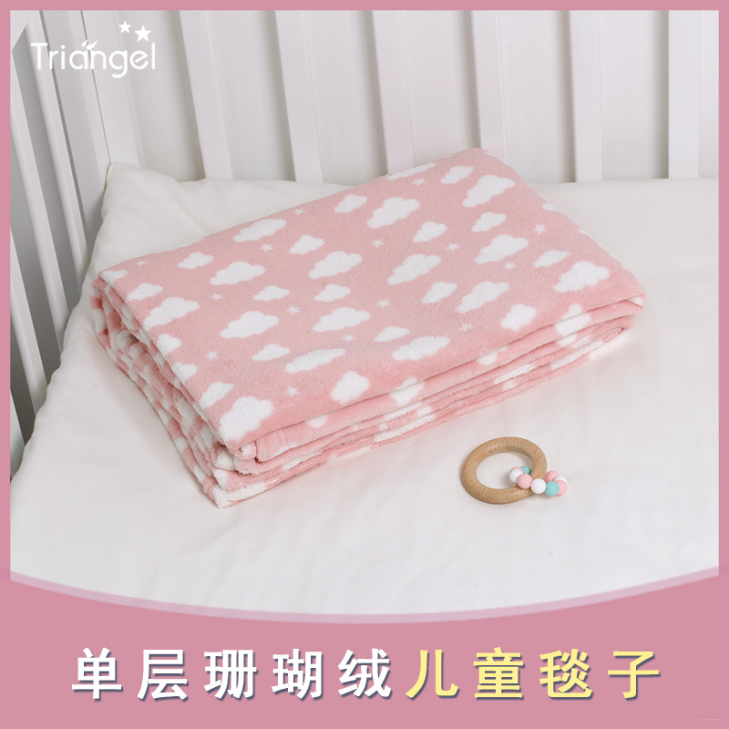 A single - layer coral - velvet baby blanket baby sheets for baby's bedsheets in spring and autumn