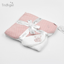 (German Order) Baby Triangle Hat Bath Towels Bath Towels Pure Cotton Towel Material Newborn Baby Bag Blanket Full Cotton