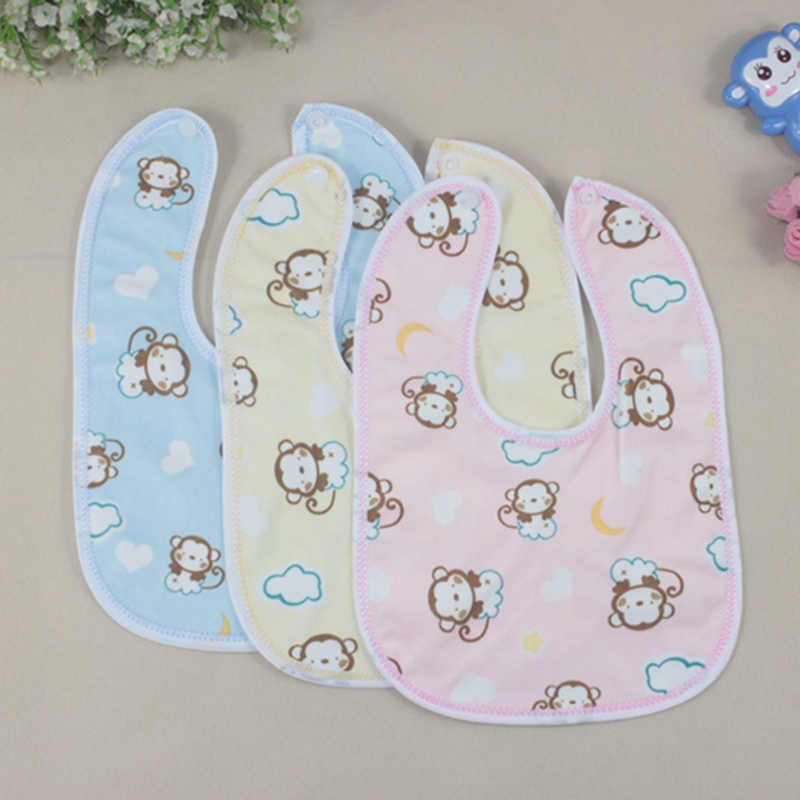 Baby 0-3-year-old double layer by buckle Waterproof Surrounding Pocket Newborn infant surrounding pocket Eat Around the neck Saliva Pocket