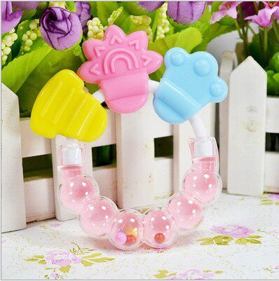 Baby Tooth Bite Grinding Rod Gear Fixer Silicone Baby Grinding Gear Fixer Hand Rattle Grinding Gear Fixer Toys Wholesale
