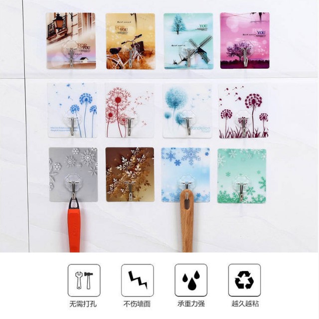 Traceless hook vacuum dressing room kitchen suction hook plastic hook suction cup seamless hook strong adhesive wholesale