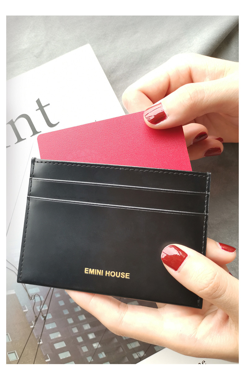 Emini 2019 mùa thu mới đơn giản bằng da hoang dã gói thẻ dung lượng lớn nhiều thẻ nữ ví nhỏ - Chủ thẻ ví đựng thẻ lv