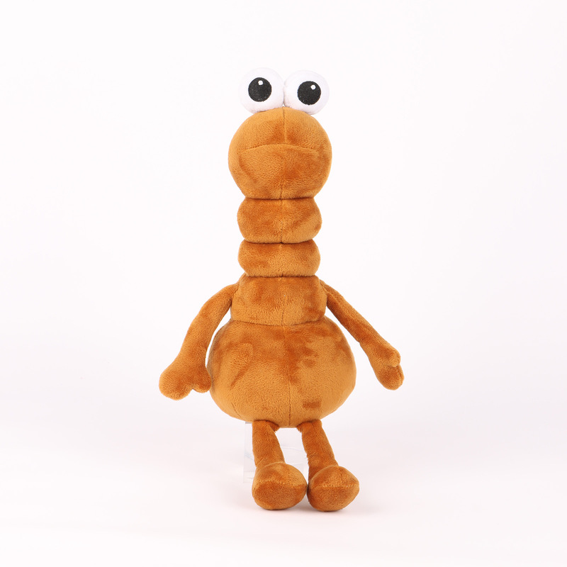 Cross-Border New Product in Production: Marcus the Worm Plush, a Cartoon Plush Toy