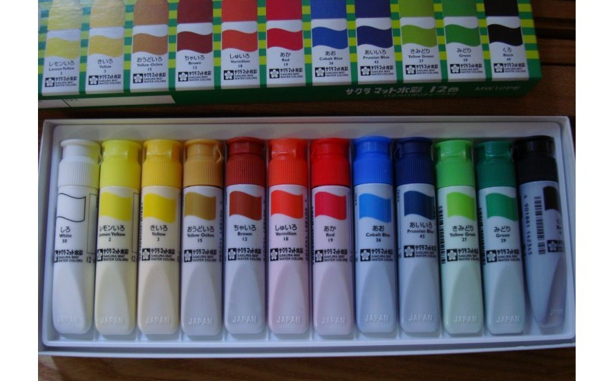 Cherry blossom 12 colors 15 colors 18 colors transparent watercolor paint illustration paint comic watercolor 12ml MW12PE