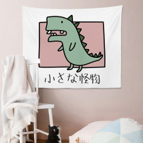 Cute little monster hanging cloth student dorm bunk beds laid down blanket wall cloth background wall bedroom teenage girl brief bedside