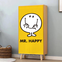 Cute Shelf small window cupboards dressers Mirrors Free to punch Magic sticker Shield Curtain self-adhesive Ugly Cloth