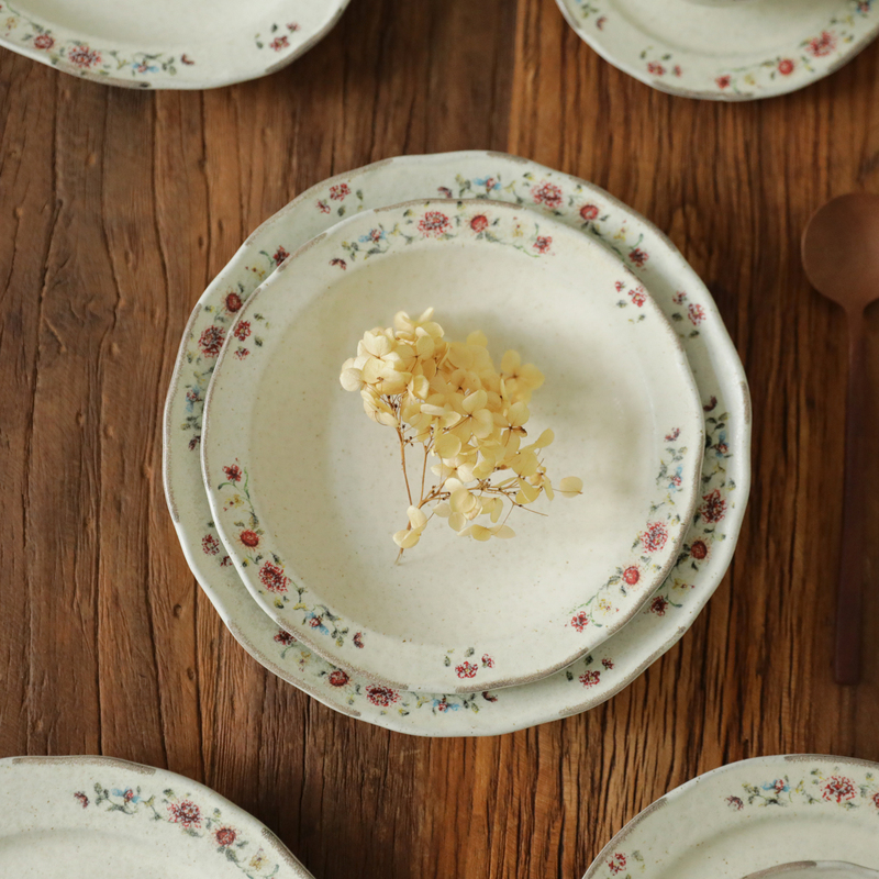 Designer Japanese-Style Retro Underglaze Blue and White Ceramic Tableware Set Breakfast Dish Plates High-End Bowls and Plates Designer Japanese-Style Retro Underglaze Blue and White Ceramic Tableware Set Breakfast Dish Plates High-End Bowls and Plates