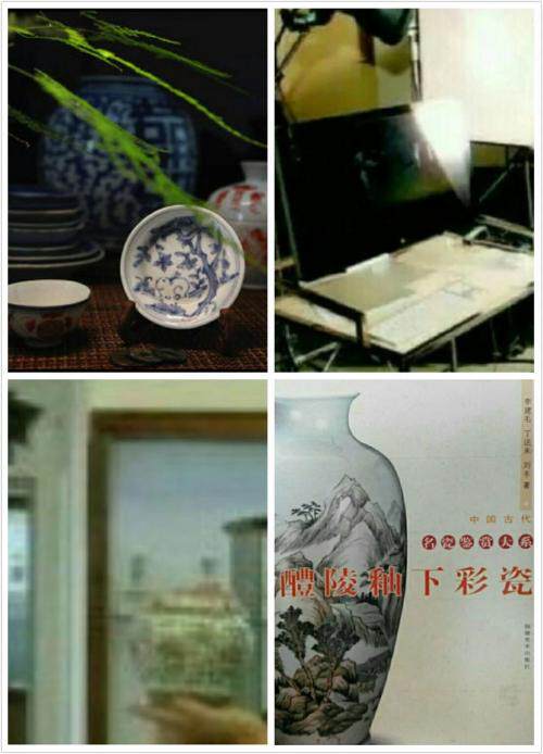Ancient porcelain tools scene props Chinese ancient famous porcelain appreciation major series Liling underglaze colored porcelain Ming and Qing Dynasty old porcelain cups