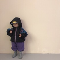 Childrens jacket jacket Windy splicing Lianhood male and female baby boy going out to serve Korean goods Childrens clothing Spring and autumn clothes baby wind