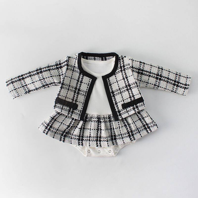 ins22 new spring one-year-old clothing skirt baby small fragrance romper two-piece romper princess girl baby