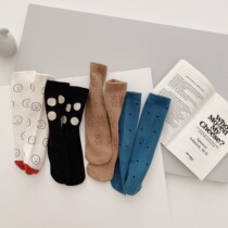 2022 new Autumn ins Wind children Sox fun series No heel socks Chaochio Fan mid-stocking Korean version Baby Pospot socks