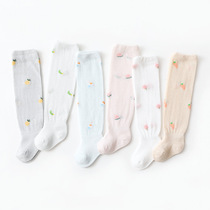Summer thin Newborn Anti-mosquito Long Cylinder Socks Breathable Mesh Yarn Baby Over Knee Pine Mouth Baby High Cylinder Socks