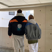 Winter jacket men and women couple models ANAN Korea Dongdaemun 3M laser reflective hooded OS cotton jacket