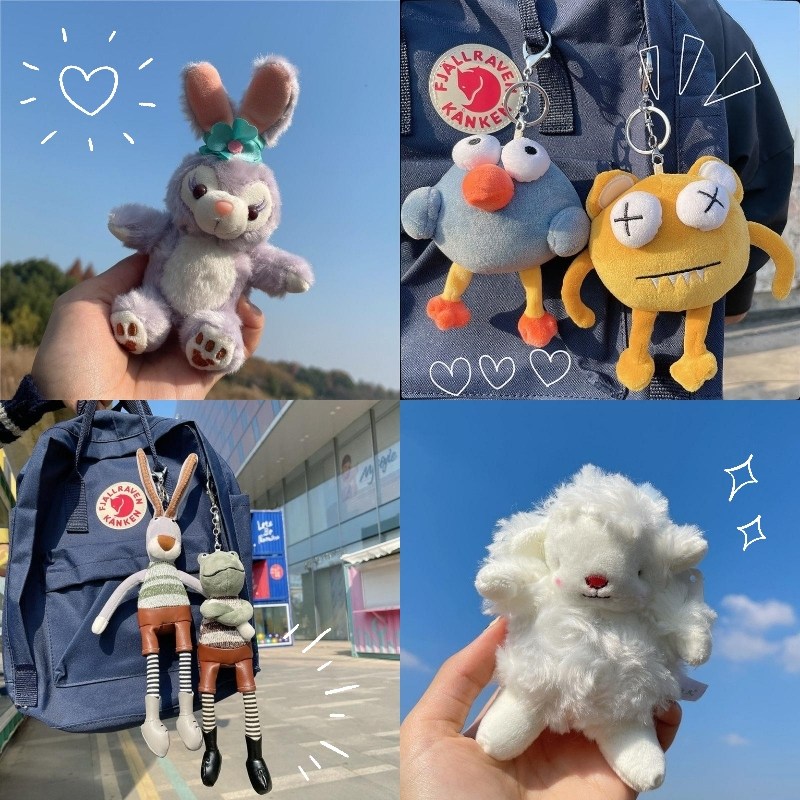 Key hangings Plush Star Della Girl Hearts Pendant Paparazzi Bags Hanging Accessories Cute Ugly Cute Doll SHOULDER BAG PENDANT