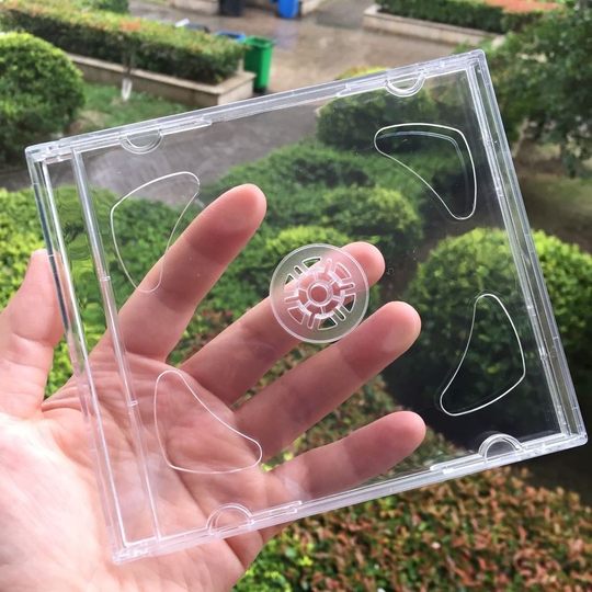 Утолщенная коробка для дисков, прозрачная стандартная цельная прозрачная коробка для компакт-дисков, коробка для дисков, коробка для хранения компакт-дисков, двухсекционная подключаемая страница