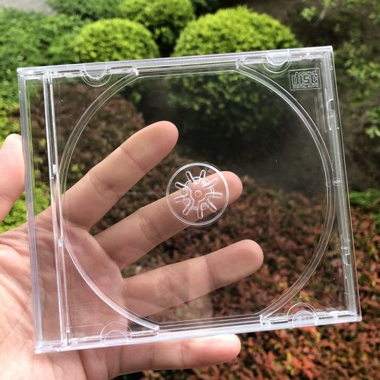 Утолщенная коробка для дисков, прозрачная стандартная цельная прозрачная коробка для компакт-дисков, коробка для дисков, коробка для хранения компакт-дисков, двухсекционная подключаемая страница