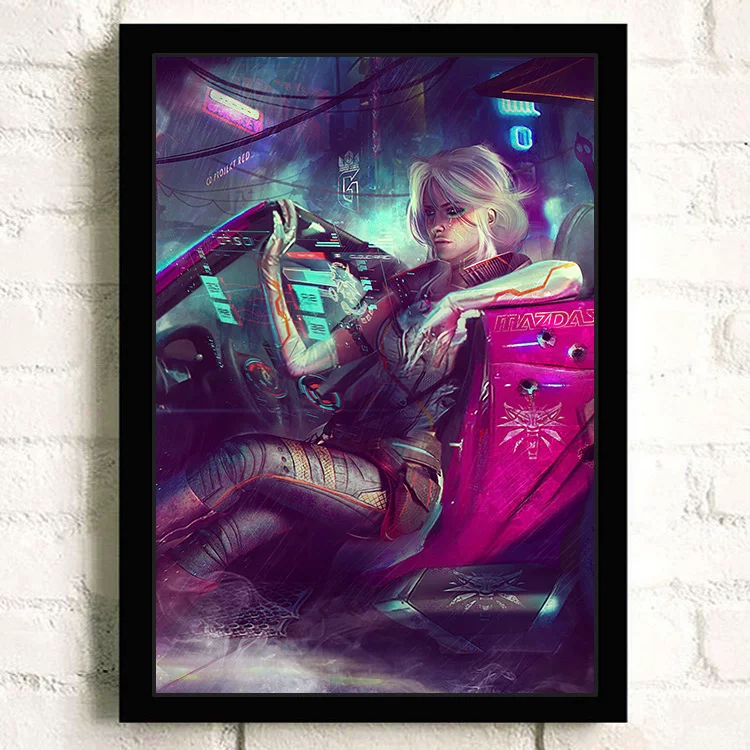 Постер киберпанк 2077 видеоигра Интернет-кафе периферия настенный стикер настенное украшение висячая картина настенная наклейка общежитие фоторамка