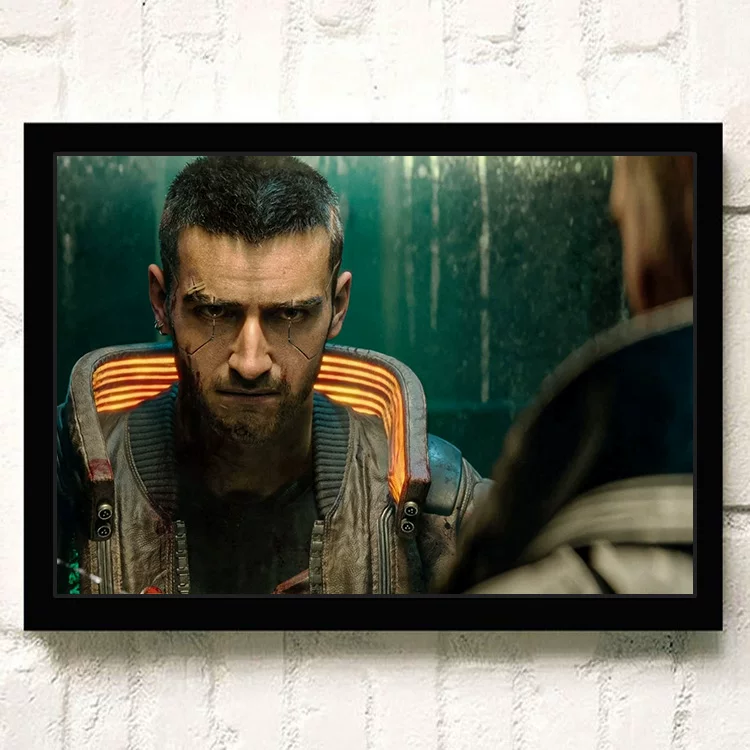 Постер киберпанк 2077 видеоигра Интернет-кафе периферия настенный стикер настенное украшение висячая картина настенная наклейка общежитие фоторамка