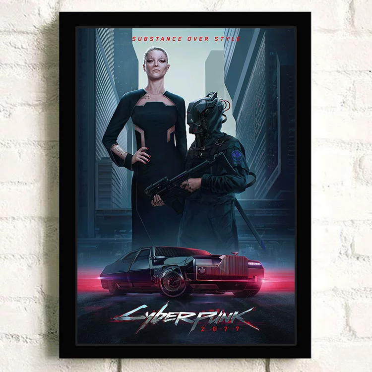 Постер киберпанк 2077 видеоигра Интернет-кафе периферия настенный стикер настенное украшение висячая картина настенная наклейка общежитие фоторамка