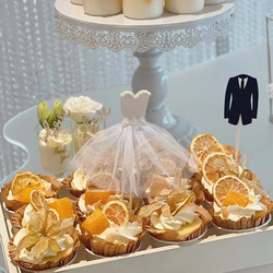 Champagne Wedding Dessert Terminal Mousse Cup Pudding Cup Pudding Wedding Paper Cup Cake Decoration Plug -in Lollipop Stub