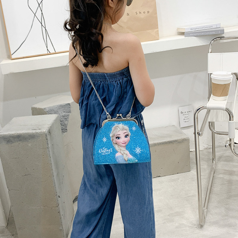 Girls Children's Bag Princess Fashion Bag Little Girl One Shoulder Messenger Bag Mini Cute Snow Aisha Handbag