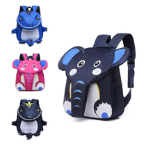 Cartoon childrens schoolbag kindergarten 2-5 year old big and small class male and female baby backpack cute dinosaur travel backpack