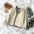 Mùa xuân và mùa thu 2018 mới của phụ nữ phiên bản Hàn Quốc của áo khoác denim hoang dã retro nữ giản dị phù hợp với cổ áo ngắn thời trang công sở nữ Áo khoác ngắn