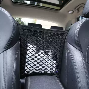 Japan car front row net pocket spacer net Car storage Children's isolation net pocket storage net mobile phone bag