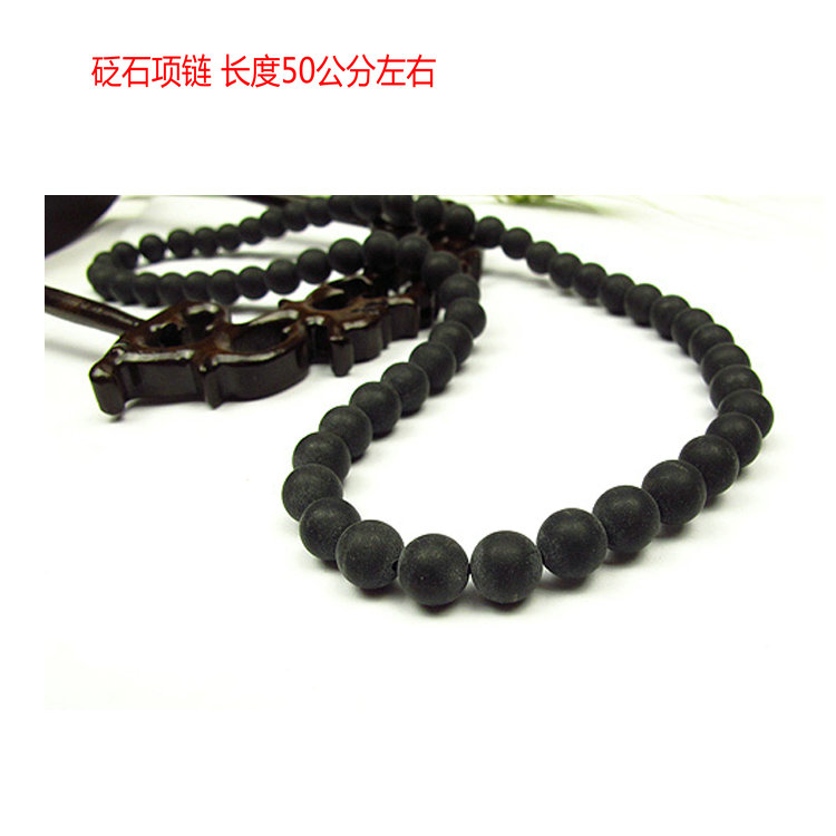 Clearance treatment of natural meteorite necklaces to relieve cervical pain and anti-radiation massage necklaces to improve immunity