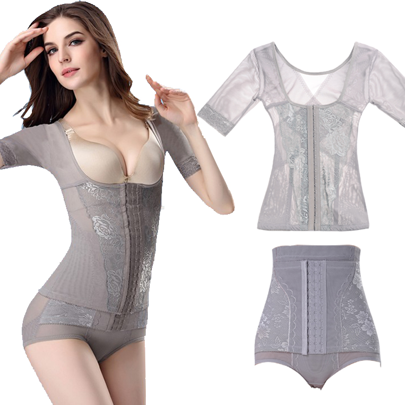 Two-piece sleeve-shaped two-piece set of underwear set two-piece bundle body shaped two-piece beam body beauty