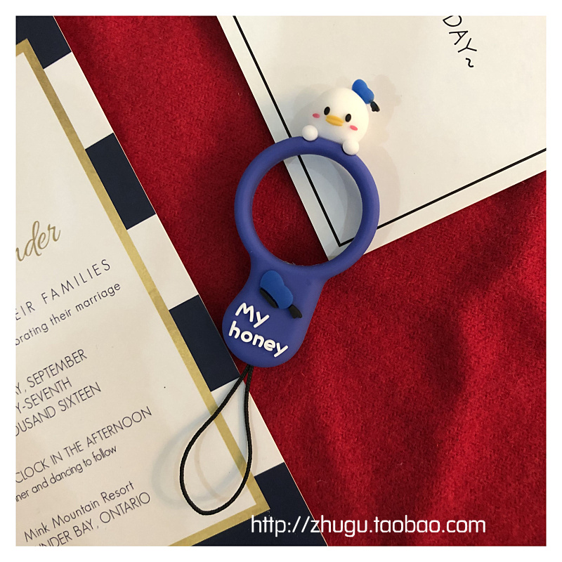 Lucky pig Apple X điện thoại di động dây buộc phổ biến dễ thương vòng hoạt hình khóa dây ngắn xs max cá tính ngón tay U đĩa dây - Nhẫn nhẫn phong thủy nam