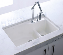 Kohler K-3885T-1S 1SD 2SD-0 Integrated slot size slot table under the table double kitchen basin