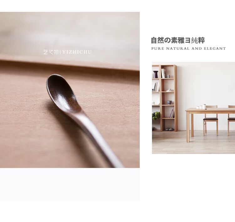 Sự khởi đầu của nghệ thuật thìa cà phê bằng gỗ Nhật Bản tay cầm dài khuấy thìa khuấy thìa uống mật ong - Cà phê ly uống cafe