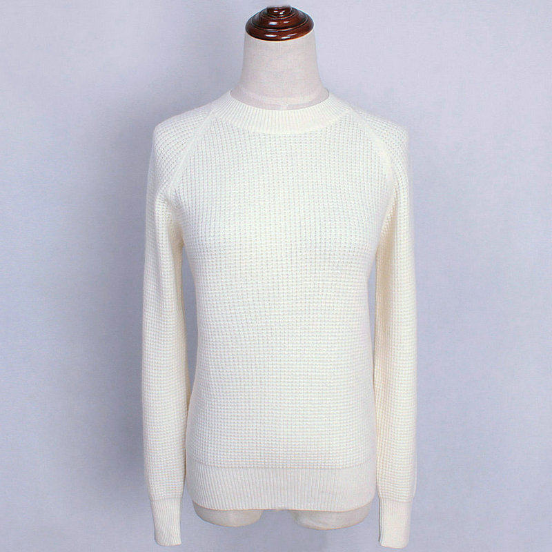 19 autumn and winter new women's 100% cashmere sweater solid color honeycomb needle raglan sleeves long sleeves round neck pullover sweater