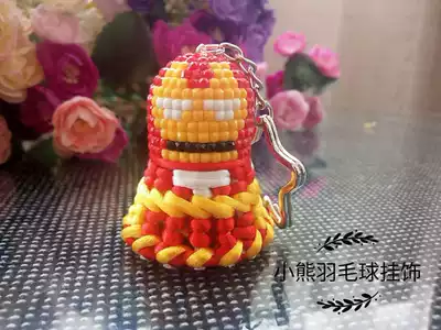 Badminton pendant ball bag hanging key car pendant diamond cartoon cute Iron Man