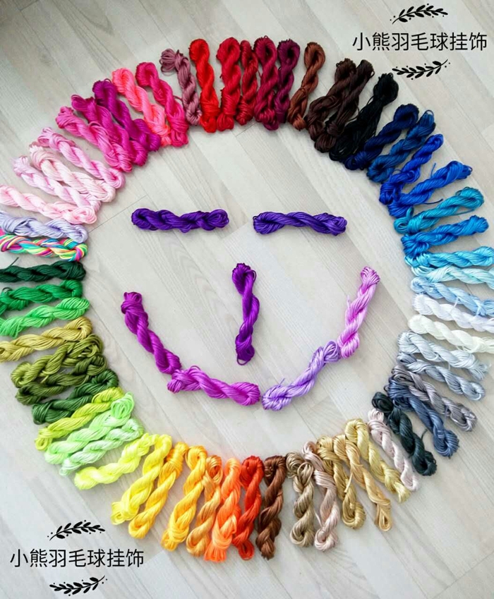 68 color lines per bundle ten meters provides a practice tutorial to make a special line for badminton pendant hanging accessories