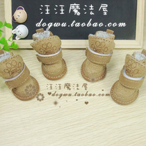 Dog warm cotton shoes Snow boots Dog lamb fleece cotton shoes Dog imitation deerskin cotton shoes Pet shoes