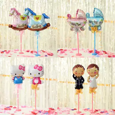 Children's birthday party decoration props table floating cartoon balloon baby 100-day banquet full moon venue scene layout