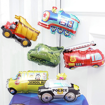 Small car shape aluminum film balloon police car fire truck train cute cartoon balloon decorations Transportation