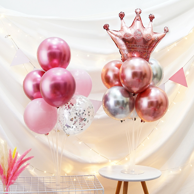 Net Red Wedding Birthday Wedding Romantic Red Balloons Floating Pomegranate Ruby Latex Balloon Table Floating Bracket