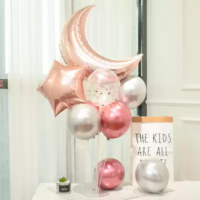 Moon table floating balloon decorations shopping mall counter placed balloon props bar shop dining room decorations