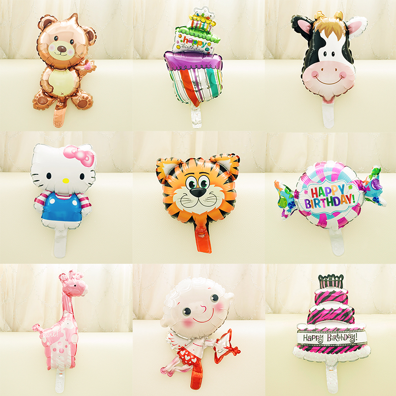 Mini Cartoon Aluminum Film Balloon Cute Animal Aluminum Foil Balloon Children Birthday Balloon Party Dress Arrangement-Taobao