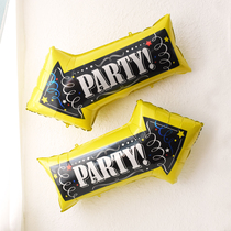 Arrow aluminum film balloon annual meeting decoration scene layout birthday baby 100 days party party signboard