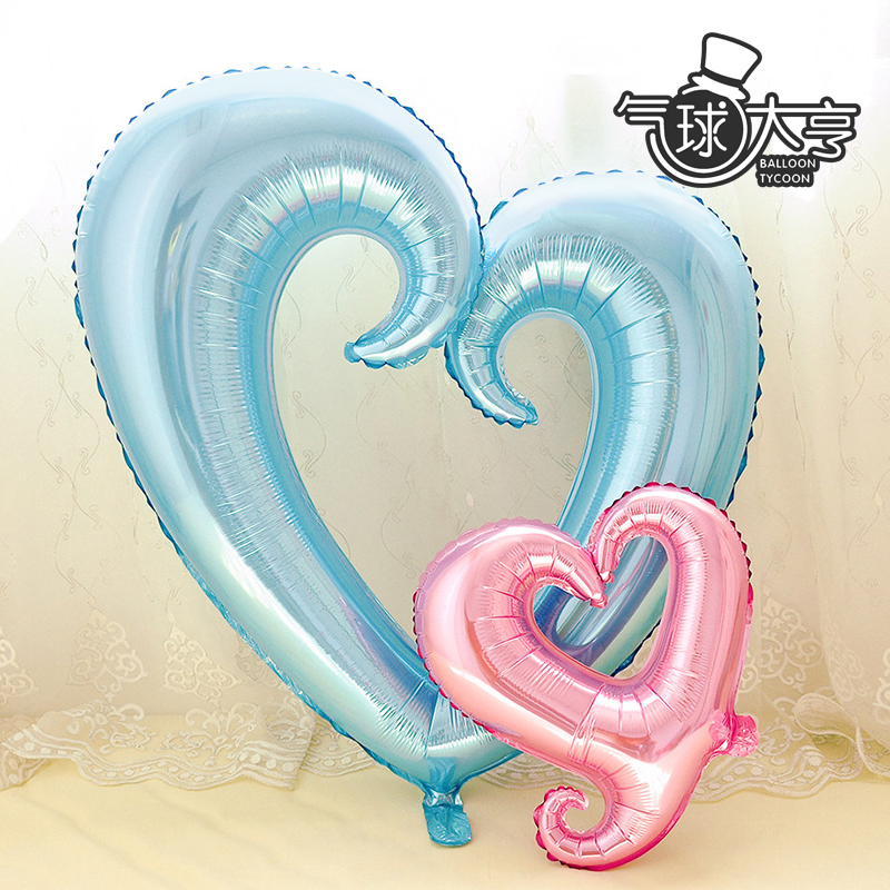 Hook Heart Wedding Arrangement Sue White Love Balloon Decoration Placement Wedding Heart-shaped Floating Aluminum Foil Pink Balloon
