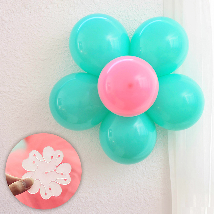 Balloon Clip Plum Blossom Clip Balloon Accessories Five All-in-one Balloon Knotted Button Flowers Styling Balloon Closure Clip Clasp-Taobao